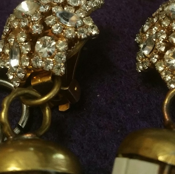 B Jewelry B Authentic Tusk And Crystal Earrings